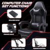 Video Game Chairs for Adults, PU Leather Gaming Chair with Footrest, 360¬∞Swivel Adjustable Lumbar Pillow Gamer Chair, Comfortable Computer Chair for