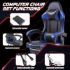 Video Game Chairs for Adults, PU Leather Gaming Chair with Footrest, 360¬∞Swivel Adjustable Lumbar Pillow Gamer Chair, Comfortable Computer Chair for