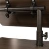 Multifunctional Height Adjustable Overbed End Table Wooden Nightstand with Swivel Top, Storage Drawers, Wheels, and Open Shelf