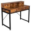 Old Wood Table with Two Small Drawers and Two Large Drawers ,Computer Desk  Used For Study Desk XH