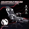 Video Game Chairs for Adults, PU Leather Gaming Chair with Footrest, 360¬∞Swivel Adjustable Lumbar Pillow Gamer Chair, Comfortable Computer Chair for