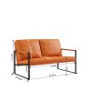 Lounge, living room, office or the reception area PU leather accent arm chair with Extra thick padded backrest and seat cushion sofa chairs,Non-slip a