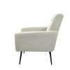 Mid Century Modern Upholstered Fabric Accent Chair;  Living Room;  Bedroom Leisure Single Sofa Chair (with Metal Legs);  TV armrest seat;  Suitable fo