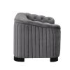 64" Velvet Upholstered Loveseat Sofa; Modern Loveseat Sofa with Thick Removable Seat Cushion; 2-Person Loveseat Sofa Couch for Living Room; Bedroom; o