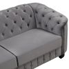 64" Velvet Upholstered Loveseat Sofa; Modern Loveseat Sofa with Thick Removable Seat Cushion; 2-Person Loveseat Sofa Couch for Living Room; Bedroom; o