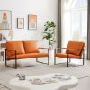 Lounge, living room, office or the reception area PU leather accent arm chair with Extra thick padded backrest and seat cushion sofa chairs,Non-slip a