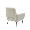 Mid Century Modern Upholstered Fabric Accent Chair;  Living Room;  Bedroom Leisure Single Sofa Chair (with Metal Legs);  TV armrest seat;  Suitable fo